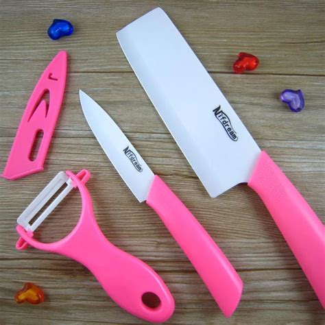 Beauty Pink Ceramic Knife Set Kitchen Knives Kit Cutlery Fruit Chef