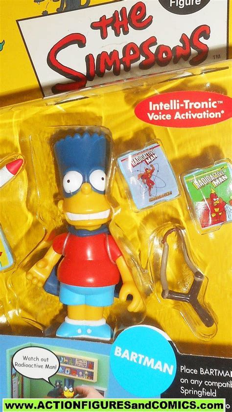 Simpsons Bart Bartman Playmates World Of Springfield Actin Figures Moc Action Figures Figures