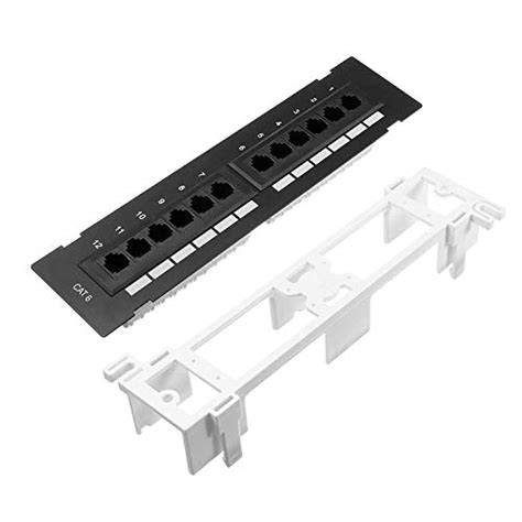 Cmple 12 Port Cat 6 Network Patch Panel Compact Vertical Wall Mount