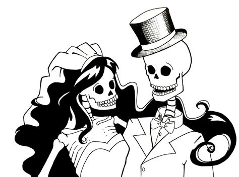 Are you searching for caricature png images or vector? Skeleton Bride and Groom by Sareidia on deviantART | Skeleton love, Bride and groom silhouette, Art