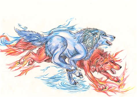 Wolves Spirit War Fire And Ice Anime Water Wolf Spirit Wolf Spirit