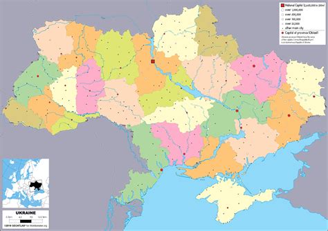 Detailed Ukrain map with cities and rivers (custom map Flair should be