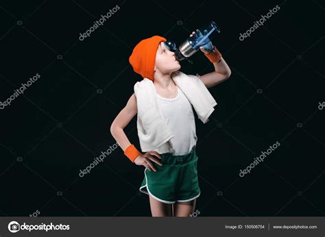Sporty Boy Drinking Water — Stock Photo © Igortishenko 150506754
