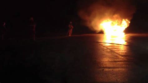 Firefighters Extinguish Automobile Fire Youtube