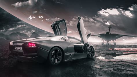 Lamborghini Reventon With Jet 4k