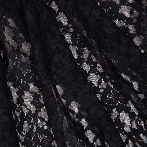Stretch Lace Black Bloomsbury Square Dressmaking Fabric