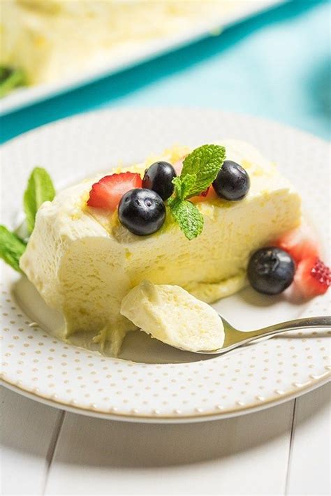 Lemon Semifreddo With Blueberries Bunnys Warm Oven Fancy Desserts Italian Desserts Best Ice