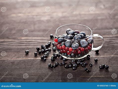 Berries Assortment In Glass Bowl Stock Photo Image Of Blueberry