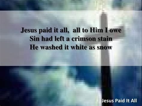 Jesus Paid It All