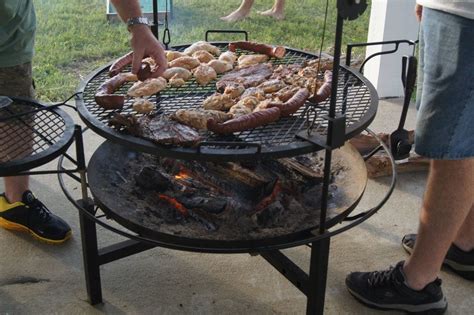 Fire pit and grill combo. Giant fire pit/grill combo - great for dinner and ...