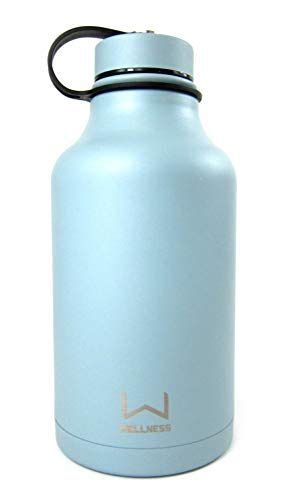 Azebo 64 oz motivational time marker water bottle with straw, tritan bpa free reusable, pink/mint green gradient. Wellness 64-Ounce (Oz) Insulated Water Bottle Wide Mouth ...