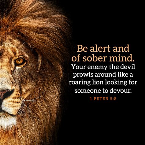 Be Alert And Of Sober Mind Your Enemy The Devil Prowls Around