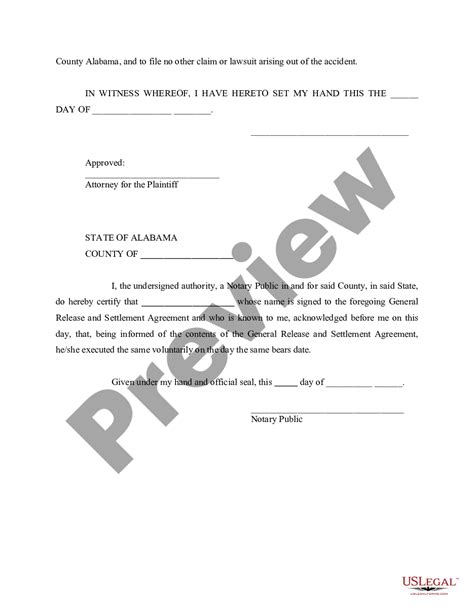 General Release And Settlement Agreement Template For All Claims Us