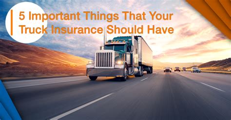 Motor truck cargo insurance covers the value of the product or materials you carry in your truck. 5 Important Things That Your Truck Insurance Should Have | Insurox®