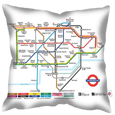 Tube Map Art Cushion By Festive Glories London Love Liverpool Street