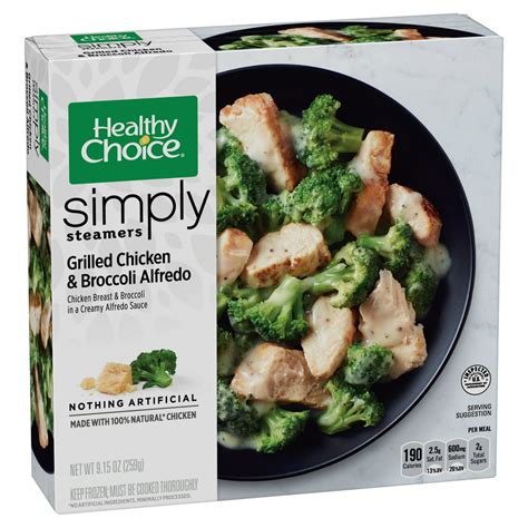 Healthy Choice Simply Steamers Grilled Chicken And Broccoli Alfredo 915