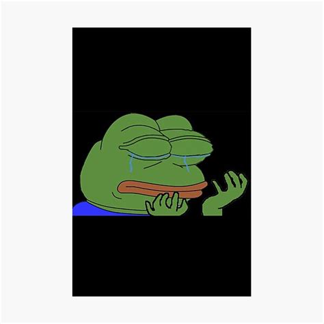 Lámina Fotográfica Pepe Hands Llorando Rana Meme Twitch Emote De