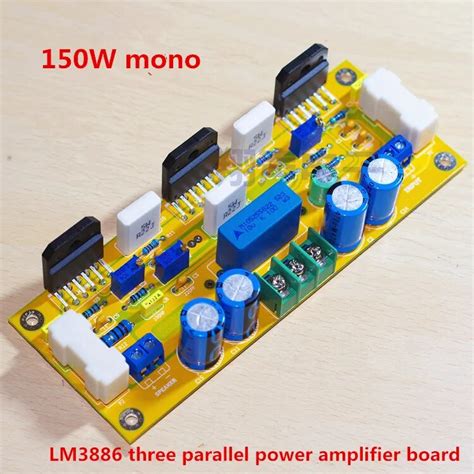 150W Mono LM3886X3 POWER Parallel Power Amplifier Board 140 53MM