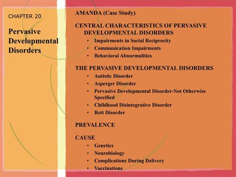 Ppt Chapter 20 Pervasive Developmental Disorders Powerpoint