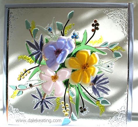 Fused Glass Flowers Fused Glass Flowers Fused Glass Artwork Glass Fusing Projects