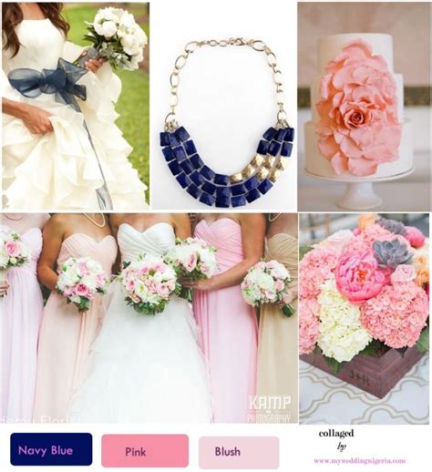 Navy Blue And Pink Wedding Colors Weddbook