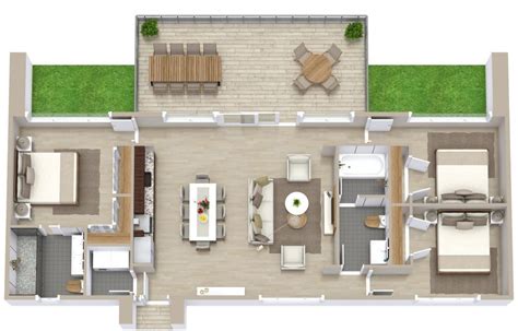 3 Bedroom Apartment Plan Examples