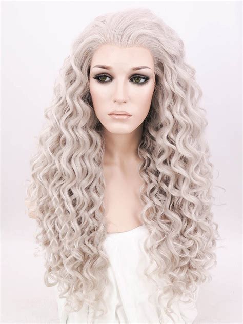 Synthetic Wigs Platinum Blonde 24 Synthetic Wigs Lace Front Wigs
