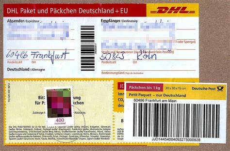 Geben sie das paket einfach in ihrer. File:Paketaufkleber DHL-Päckchen, frankiert 2016.jpg ...