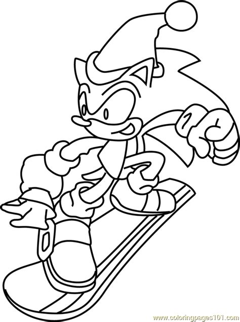 Color a wreath or design a gingerbread house with these online. Sonic the Hedgehog on Christmas Coloring Page - Free ...