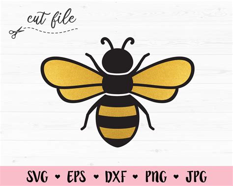 Dxf Bee Svg Cutting File Clipart Digital Download Svg Eps Png