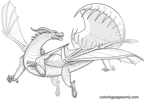 Skywing Dragon De Wings Of Fire Coloring Pages Wings Of Fire Coloring