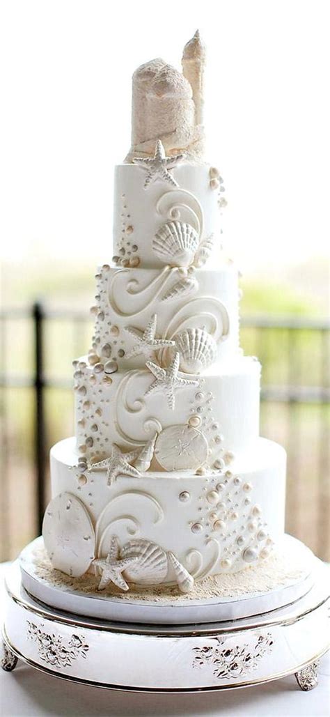 11 Spectacular Designs Of Beach Wedding Cake