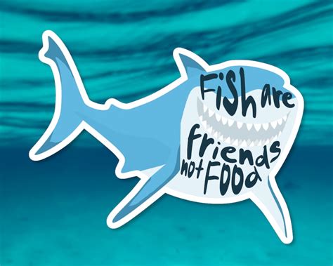 Finding Nemo Sticker Bruce Fish Are Friends Not Food Etsy