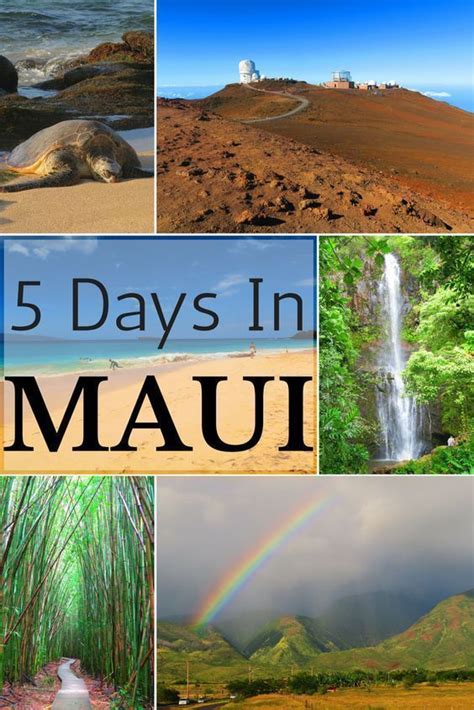 5 Days In Maui Hawaii Sample Itinerary Pin Maui Hawaii Vacation