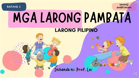 Mga Larong Pambata Grade 1 Youtube