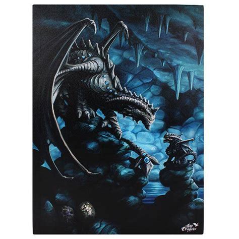 Anne Stokes Rock Dragon 50x70 Canvas Friends 2 Hold On