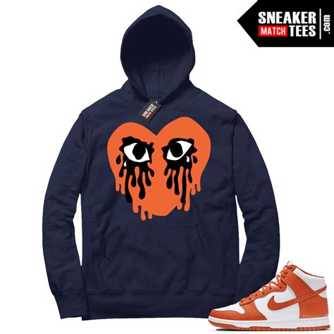 Syracuse Nike Dunk High Hoodie Navy Crying Heart Sneaker Hoodies For