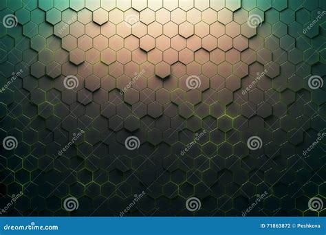 Green Honeycomb Pattern Stock Illustration Illustration Of Mosaic