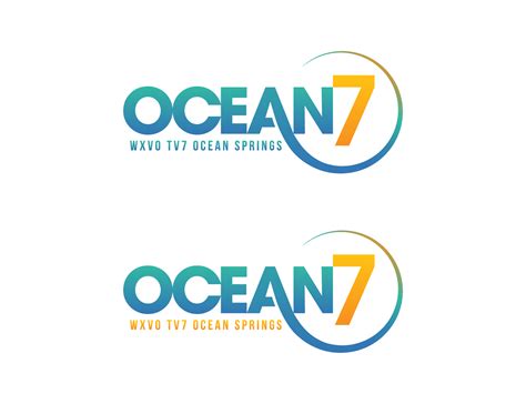 Colorful Modern Tv Station Logo Design For Ocean 7 Tv And Or
