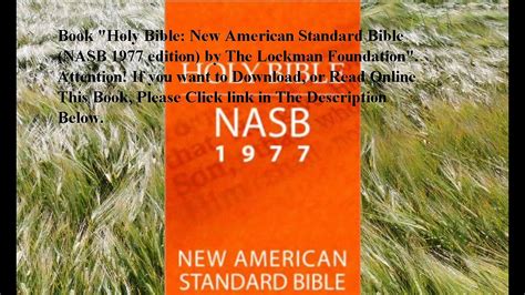 Download Holy Bible New American Standard Bible Nasb 1977 Edition