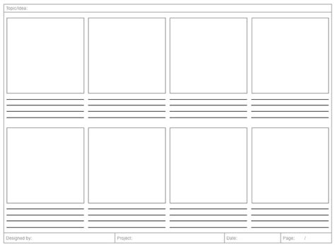 4x2 Storyboard Template Storyboard Template User Experience