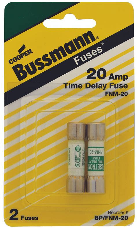 Cooper Bussmann Bpfnm 20 Time Delay Midget Cartridge Fuses 250 Volts