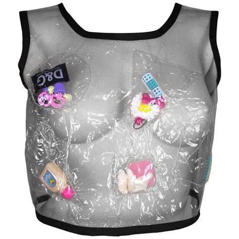 1990 S Limited Edition Dandg Dolce And Gabbana Clear Plastic Barbie Novelty Top At 1stdibs