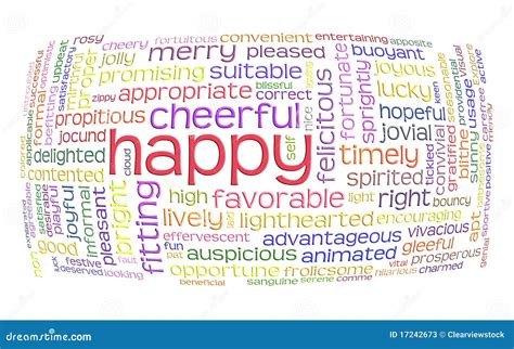 Happy Cheerful Word Cloud Stock Illustration Illustration Of Wordcloud