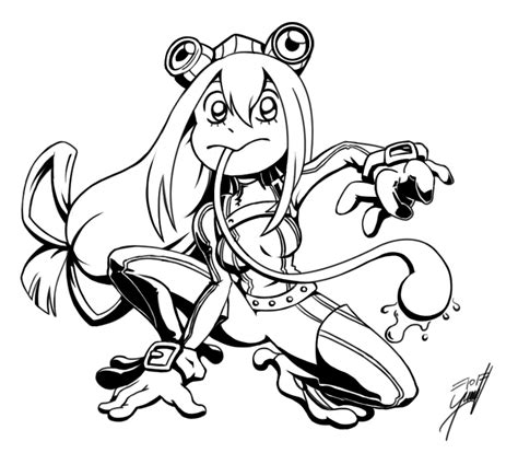 Tsuyu Asui Coloring Coloring Pages