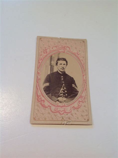 Carte De Visite Of A Civil War Soldier Clinton Bohannon Antique