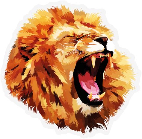 Angry Lion Head Window Decal Tenstickers