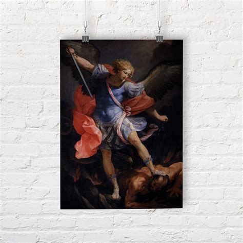 Guido Reni The Archangel Michael Defeating Satan Fine Art Etsy