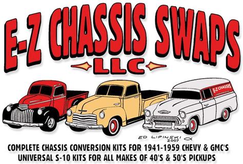 E Z Chassis Swaps Llc Logo 57 Chevy Trucks Old Pickup Trucks