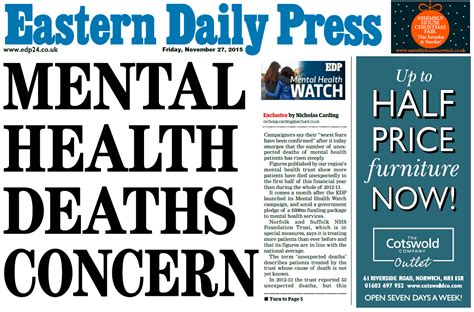 edp front page exclusive number of deaths at norfolk and suffolk mental health service surges